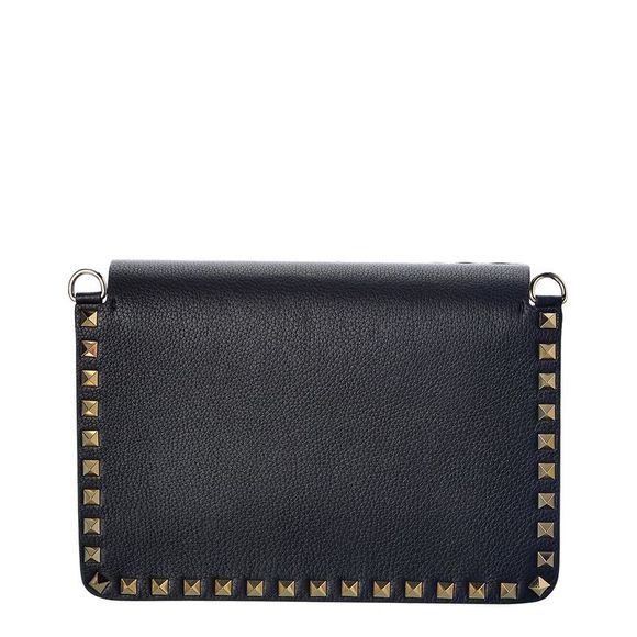 Valentino Rockstud Small Grainy Leather Crossbody, Black - Picture 2 of 5